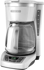 Amazon Com Black Decker 12 Cup Programmable Coffeemaker White Cm1160w Kitchen Dining