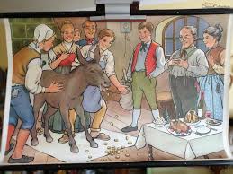Maerchen.com ist eine sammlung deutschsprachiger märchen. Tischlein Deck Dich Lehrkarte Schulkarte Wandkarte Rollkarte Midcentury Kinderzimmer Wanddeko