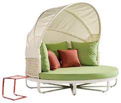 Find furniture & decor you love at hayneedle, where you can buy online while you explore our room designs and curated looks for tips, ideas & inspiration to help you along the way. Polo Modern Outdoor Daybed With Canopy Tropical Outdoor Lounge Sets By Babmar Modern Outdoor Furniture Houzz