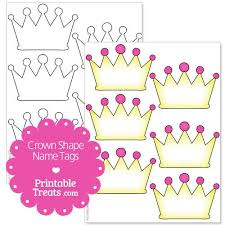 Free Printable Crown Name Tags Free Printable Gift Tags Birthday Gift Tags Printable Templates Printable Free