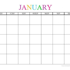 Free Printable Blank Monthly Calendars 2018 2019 2020