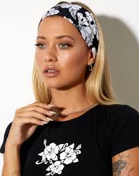Headband in Vacation Black and White