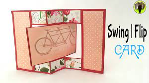 Flip cards are a great tool that allows you to present your audience with a card, or series of cards, that they can flip over by simply clicking or tapping to reveal the content on the other side of the card. Swinging Photo Card Flip Card Greeting Card Diy Handmade Youtube