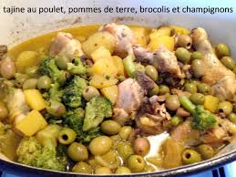 Tajine De Poulet Pommes De Terre Brocolis Et Champignons Gateauxandco Tajine Poulet Recettes De Cuisine Tajine