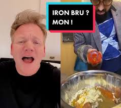 #duet with @mylesomar Iron Bru is for drinking not marinating !! Mon wee  man #scotland #ramsayreacts #tiktokcooks #pakora