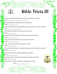 Printable bible trivia questions and answers are great for a family game night, sunday school, church youth groups, vacation bible school, and almost any. Bible Trivia