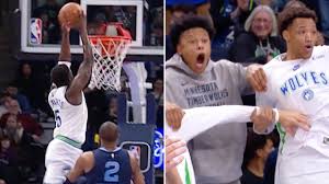 Anthony Edwards Ridiculous Self Alley-Oop Off the Glass