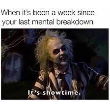 A way of describing cultural information being shared. When It S Been A Week Since Your Last Mental Breakdown Meme Ahseeit