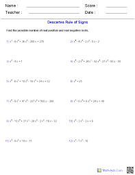 Algebra 2 Worksheets Polynomial Functions Worksheets Algebra 2 Worksheets Printable Math Worksheets Polynomials