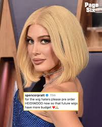 Spencer Pratt's reaction to the hate Heidi Montag got for her wig is  everything. 🤣 📸: REUTERS; Gregg DeGuire/Broadimage/Shutterstock