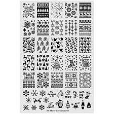 1pc christmas snowflake template stamping image plate nail art diy nail stamping plates templ imagenes de munecos de nieve estampado de unas decoracion de unas