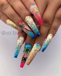 Rated 4.7 out of 5. Stylish Belles Island Breeze Summer Nails Colors Coffin Shaped