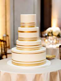 27 Simple Wedding Cakes That Prove Less Really Can Be More Gold Wedding Cake Ivory Wedding Cake Simple Wedding Cake