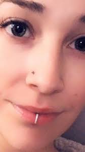 Diamonds,14k Rose Gold Multistone Lip Piercing Bendable Ring Hoop  Stud..20g..9mm Real Diamonds