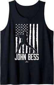 Distressed Flag Swing John Bess Prospect Baseball Fan Gear Tank Top