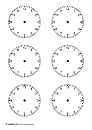 A free editable monthly 2021 blank floral design calendar template in a landscape layout, a4 size paper. Blank Clock Templates Teaching Ideas