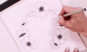 Botanical frames with leaves, magnolia, roses and herbs. How To Draw A Floral Wreath Step By Step Tutorial The Happy Ever Crafter
