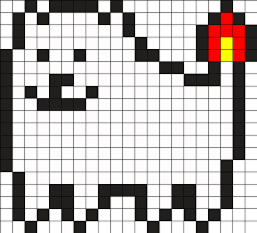 Dog Bomb From Undertale By 123reesecup On Kandi Patterns Perler Patterns Pixel Art Pattern Undertale Pixel Art