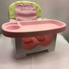 Bitty Baby High Chair Retired American Girl Bitty Baby High Chair Booster Seat Cotton Cover Removable Tray Bitty Baby Baby High Chair Booster Seat