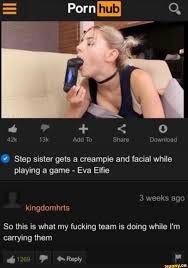 Porn Add To Share Download weeks ago Step sister gets a creampie and facial  while playing