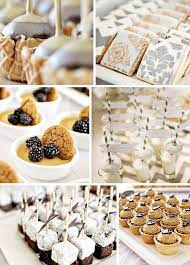 Dessert Table Coordinating Colors Brownie Bites Mini Glasses Of Milk And Donuts Dessert Bars Party Desserts Hidangan Penutup
