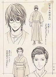 aoi bungaku sensei aoi bungaku anime desenho design de personagens