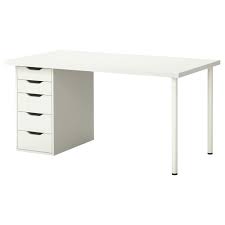 Linnmon Alex Calisma Masasi Beyaz 150x75 Cm Ikea Calisma Alanlari Ikea Fikirleri Ikea Ev Icin