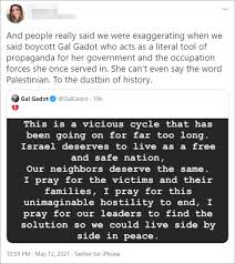 Gal gadot, connie nielsen, chris pine and director patty jenkins discuss new film wonder woman. Gal Gadot Turns Off Social Media Comments After Taking Heat For Unity Call For Israel And Palestine Big World Tale