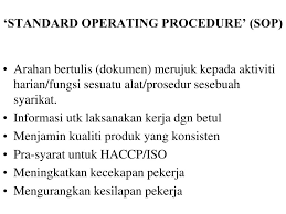 The key reasons why many companies or organization rely on sop is to help them in guaranteeing that consistency and a certain quality of some products or. Ppt Kemudahan Sanitasi Standard Operating Procedure Sop Powerpoint Presentation Id 1385166
