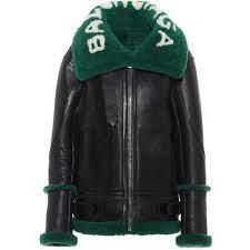 Balenciaga Shearling Lined Leather Jacket Found On Polyvore Featuring Outerwear Jackets Coats Balenciaga Jacket Real Leather Jacket Genuine Leather Jackets