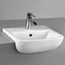 Dimensions width (mm) under 300 (1). Rak Series 600 52cm 1 Tap Hole Semi Recessed Basin Bathroom Supplies Online