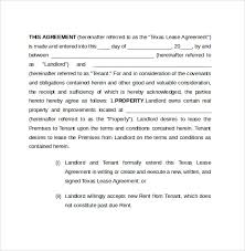 A written lease and a spoken or oral agreement. Free 7 Sample Texas Residential Lease Agreement Templates In Pdf Ms Word