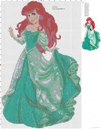 We made many free disney cross stitch patterns, and you can find all of them in this category !!! Ariel The Little Mermaid Cross Stitch Pattern Free Cross Stitch Patterns Simple Unique Alphabets Baby Mermaid Cross Stitch Disney Cross Stitch Patterns Cross Stitch Patterns