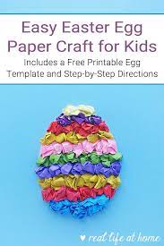 Paper easter basket {free printable} ~ kids can design and decorate their own easter basket with this free printable. Easy Easter Craft For Kids Easter Egg Paper Craft With Free Template