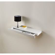 Etagere Murale L 80 Cm Duraline Blanc Laque 1 Tiroir Tous Les Produits Tablettes Decoratives Etageres Murales Etagere Murale Chambre Idees Pour La Maison
