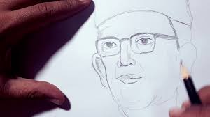 Tutorial menggambar karikatur wajah bapak bj habibie. 38 Cara Menggambar Karikatur Pahlawan Karitur