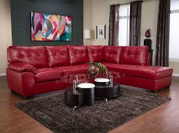 Tobi Bonded Leather Right Facing Sectional Red The Brick Red Leather Couches Red Leather Sofa Sectional Red Sofa Living