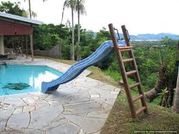 1 5m Platform With 3 1m Pool Slide Blue Above Ground Pool Slide Diy Slides Diy Pool