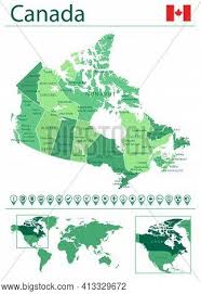 Satellite images showing the cities and landscapes of canada and all of north america in fantastic detail. Canada Detailed Map Vector Photo Free Trial Bigstock