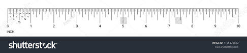 10 Inches Ruler Measurement Tool Numbers Stock Vector