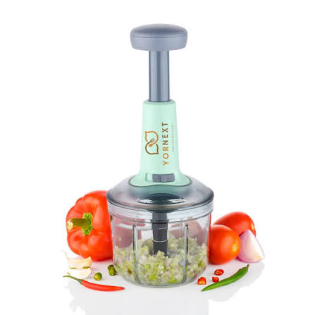 Food Chopper, Steel Large Manual Hand-Press Vegetable Chopper Mixer Cutter to Cut Onion, Salad, Tomato, Potato (Pack of 1) (900ml) : Amazon.in: Home & ...