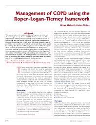 Pdf Management Of Copd Using The Roper Logan Tierney
