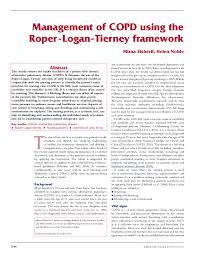 pdf management of copd using the roper logan tierney