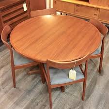 Mid Century Round Danish Teak Extending Dining Table By Gudme Extendable Dining Table Dining Table Dining