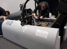 It has to be picked up. F 18 Cockpit Simulator With Fuselage Delivery Flight Simulator Cockpit Cockpit Fighter Jets