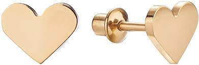 Buy 18k Gold Plated Screw Back Heart Stud Hypoallergenic Earrings For Kids Baby Toddler Little Girls With Surgical Steel Post For Ultra Sensitive Ears With Secure Safety Screwback Online In Turkey B0757f4zhx