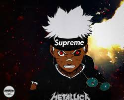 Goku drip refers to a series of fan art depicting dragon ball characters wearing hypebeast clothing, and most notably an artwork of character goku. Black Supreme Anime Wallpapers Wallpaper Cave