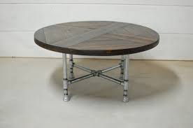 These legs will fit into many decorating schemes and can be finished in. Round Industrial Coffee Table Industrial Pipe Legs Reclaimed Etsy