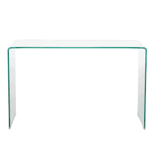 Create A Glass Theme For You Living Space With The Cadyn Clear 12 Mm Tempered Glass Console Table In 2020 Glass Console Table Console Table Living Room Glass Top Table