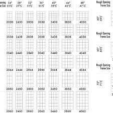 Standard Window Sizes Chart Itwindow Co